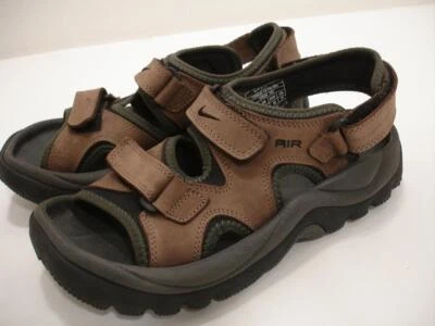 Men's 7 M Nike Air 302134-231 Golf Spike Sport Sandals Brown Leather Adjustable - Image 1 of 4