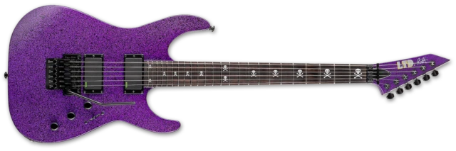 ESP LTD KH-602 Kirk Hammett Signature 6-String Electric Guitar with Case - Purple Sparkle (LKH602PSP)