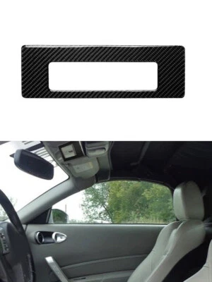 Cubierta de borde de marco de luz de lectura superior de fibra de carbono 1 pieza para Nissan 350Z 2006-2009 Foto 1 de 4