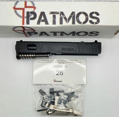 PATMOS Glock 26 Slide - Complete Ported RMR Slide with LPK fits G26 Gen 3