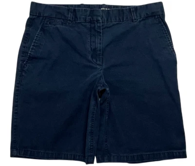 Шорты-бермуды Khakis By Gap женские размер (2) темно-синие для бойфренда сворачивающиеся хлопок саржа - Изображение 1 из 4