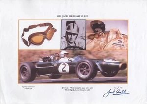 SIR JACK BRABHAM (RIP) ICÓNICO CAMPEÓN DEL MUNDO DE F1 FIRMADO 1/50 EDICIÓN LIMITADA PÓSTER - Imagen 1 de 2