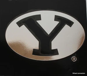 BYU Cougars Med Lic. NCAA Window Graphic Decal Chrome Sticker  - Picture 1 of 3