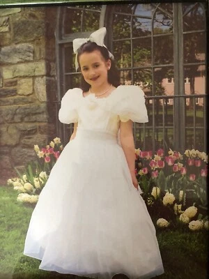 Beautiful Silk Organza Communion Flower Girl Dress  - Image 1 of 4