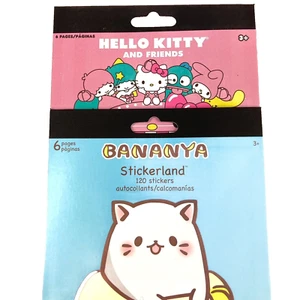 Hello Kitty & Bananya Stickerland Books 239 stickers for journals crafts & fun - Picture 1 of 8