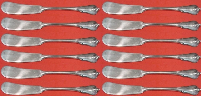 Grand Colonial от Wallace серебро масло разбрасыватель плоская ручка комплект 12шт - Изображение 1 из 1