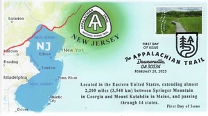 25-073, 2025, The Appalachian Trail, Ersttagsbrief, Bildstempel, Neu J - Bild 1 von 1