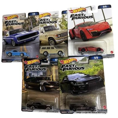 Hot Wheels Premium Fast & Furious 2023 Set of 5 Cars 1/64 Full Set Hellcat - Image 1 of 4