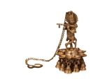 Lampe à huile Krishan suspendue en laiton pour maison / temple / article cadeau / décoration de maison avec cloche