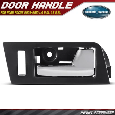 Manija de puerta interior delantera derecha pasajero negra y cromada para Ford Focus 2008-2010 Foto 1 de 4