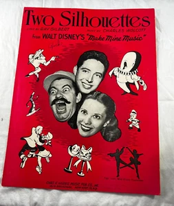 Vintage Noten 1945 selten Disney Two Silhouttes Make Mine Music Ray Gilbert - Bild 1 von 2