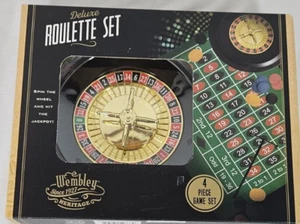 Wembley Deluxe Roulette 4 Piece Game Set New Poker - Picture 1 of 5