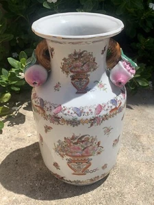 Chinesische Porzellan Blumenvase 18" hoch. 🇨🇳🏺🌹 - Bild 1 von 3