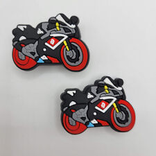 Motorcycle Motorbike Rocket Fast Bike for Crocs Shoe Charms 2 pieces