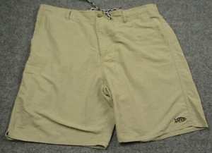 AFTCO Shorts Mens 40x8 Everyday Nylon Shorts Beige Fishing Hiking Gorpcore - Picture 1 of 9