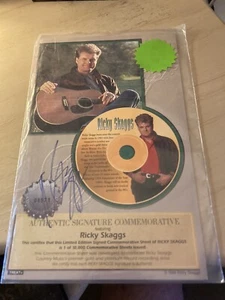 Ricky Skaggs Autographed Commemorative Serial Numbered 8.5x5.5 Sheet - Picture 1 of 1