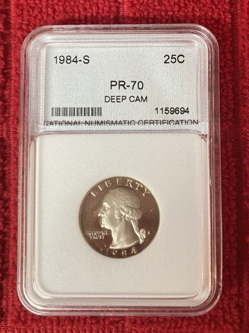 1984-S Washington Quarter Proof DEEP CAMEO Cover
