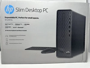 HP Slim Desktop Intel Core i3-10105 8GB RAM 256GB SSD - Black (S01-pF2013w) - Picture 1 of 1