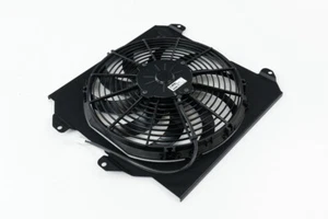 CSF Aluminum Fan Shroud w/12in SPAL Fan w/Black Finish Fits 92-00 Honda Civic - Picture 1 of 10