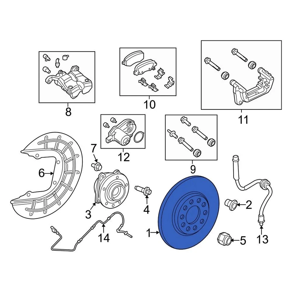 For Jeep Compass 2017-2025 Jeep 68249842AD Rear Disc Brake Rotor Foto 1 de 3
