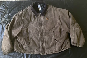 Carhartt J22 CHT - Marrón Castaño - Forro Acolchado - Detroit - Chaqueta 5XL - Imagen 1 de 16