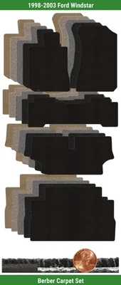 Lloyd Custom берберский коврик комплект для 1998-2003 Ford Windstar (5 штук) #M4W - Изображение 1 из 4