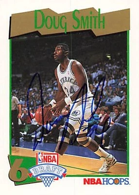 1991/92 Hoops #551 Doug Smith Mavericks Signed Auto *L2065 - Image 1 of 2
