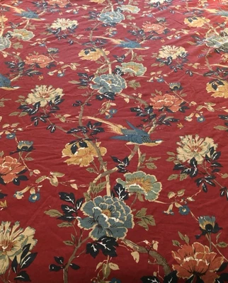 Pottery Barn Linen Brighton Red Chinoiserie Print Duvet Full/Queen**EXCELLENT** - Image 1 of 4