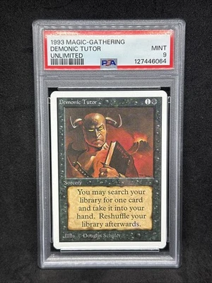 Demonic Tutor Unlimited Edition PSA 9 Mint - Image 1 of 2