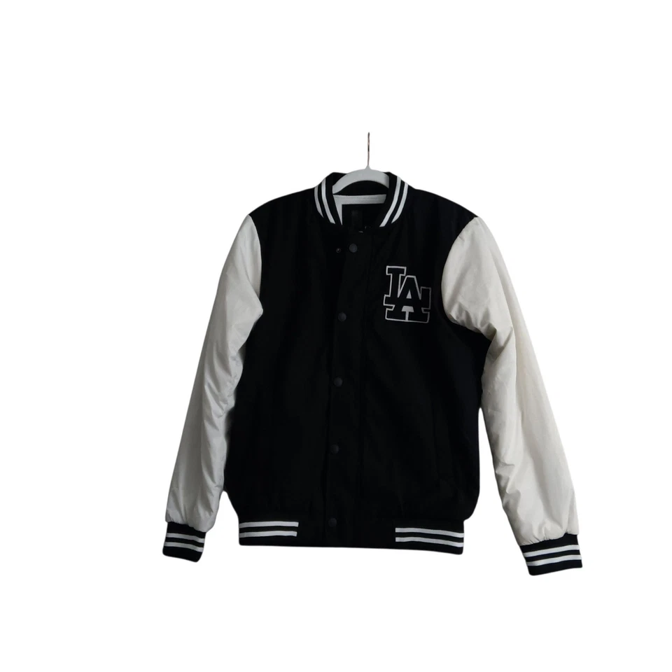 Adidas Los Angeles LA Dodgers Varsity Jacket Black White Mens L Baseball - Image 1 of 4
