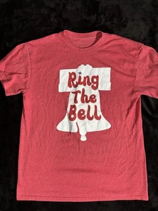 Ring The Bell Graphic Philadelphia Phillies Fan T Shirt Size Small - Picture 1 of 5