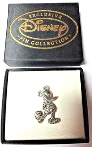 Vintage Mickey Mouse Disney Brooch Pin Sterling Silver Marcasite 925 - 10g - Picture 1 of 6