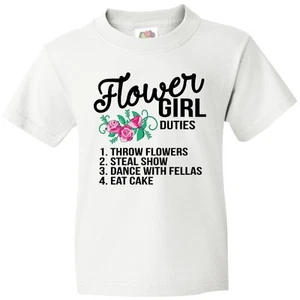 Inktastic Flower Girl Wedding Duties Youth T-Shirt Spring Petal Patrol Weddings - Picture 1 of 5