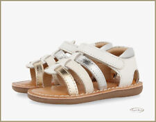 Gioseppo sandali da bambina in pelle primi passi per bimba cuoio eleganti bianco