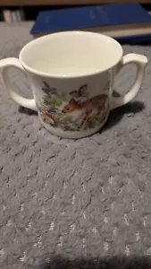 Royal Vale Bone China ~ Kinderbecher / Becher mit 2 Henkeln ~ "Reh / Rehkitz / Bambi" - Bild 1 von 4