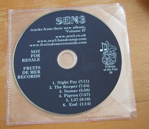 Sen3 (Band) Vol II Fruits De Mer Friends Of The Fish 28 100% Official Promo CD - Picture 1 of 1