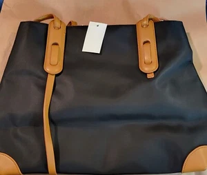 Kilamal Nylon Black & Brown Work Tote Bag Lightweight Handbag for Laptop Shou... - Picture 1 of 3
