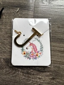 "Collana iniziale ""J"" bambina tono oro nuova in scatola 19-20" - Foto 1 di 4