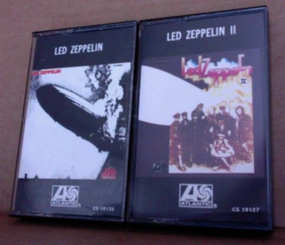 2 EX CASSETTE Led Zeppelin & Led Zeppelin II NO BAR CODE tapes & cases LIKE NEW Foto 1 de 4