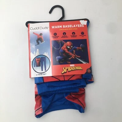 Nuevo juego de 2 capas base cálidas Spiderman para niños talla mediana 8-10 Foto 1 de 4