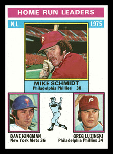 1976  Topps Mike Schmidt HOF Dave Kingman 1975 HR Leaders #193 NM-MINT