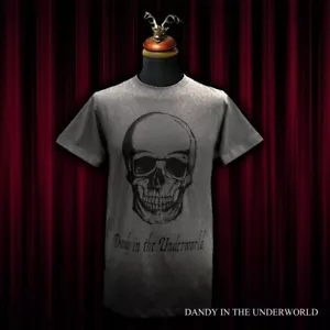JEFFERY WEST T shirt Men's Grey Marl 'DANDY IN THE UNDERWORLD' Skull T-shirt - Picture 1 of 1