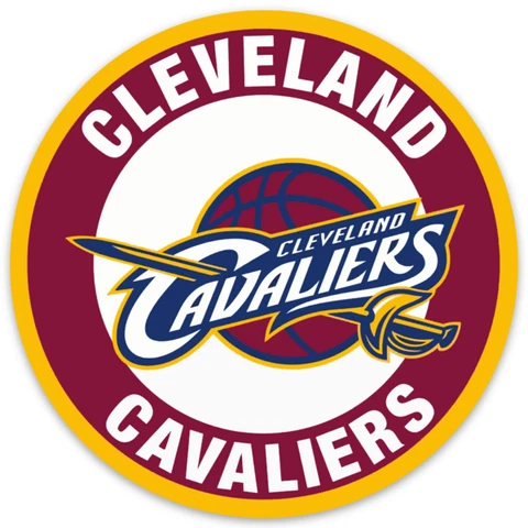 Cleveland Cavaliers -Cavs- Name Monogram Logo Type Die-cut Round MAGNET Cover