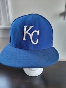 Vintage Kansas City Royal New Era authentische Mütze Größe 7 3/8 - kostenloser Versand - Bild 1 von 6