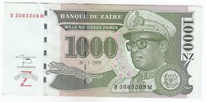 Zaire, 5000 Zaire, 1988, Banque Du Zaire, P37, AUNC