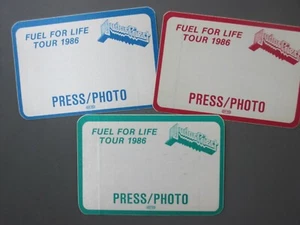 Judas Priest backstage pass satin stickers THREE Fuel For Life Rectangles OTTO ! - Picture 1 of 1