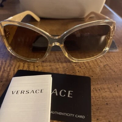 Versace Vintage Beige Sunglasses -NIB - Image 1 of 4