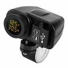 Waterproof USB Car Charger with Temperature and Volt Display and Dual Ports