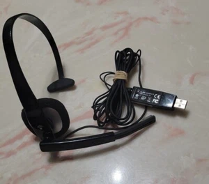 Plantronics USB Adapter -02 PLT-USBadapter-02 w/ Audio 310 Headset Mono Headband - Picture 1 of 6