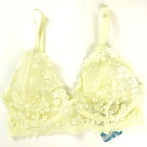 Intimately Free People Bra Womens 32 D Yellow Bralette Underwire Veronica New - Picture 1 of 6